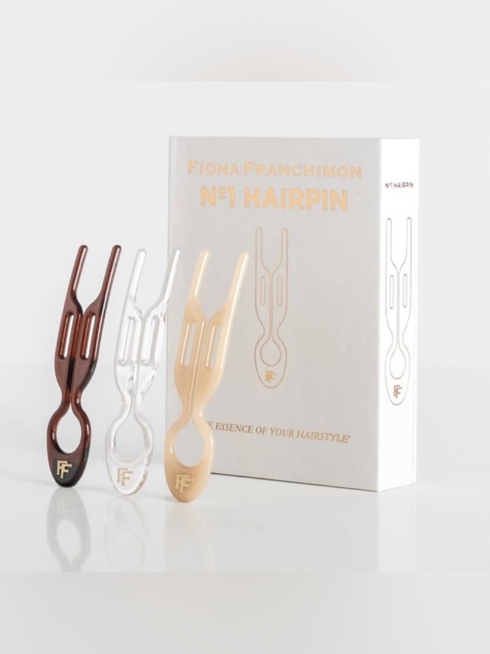 Fiona Franchimon N°1 Hairpin Set | Brown, Clear, Cream | NIB | Great For Updo